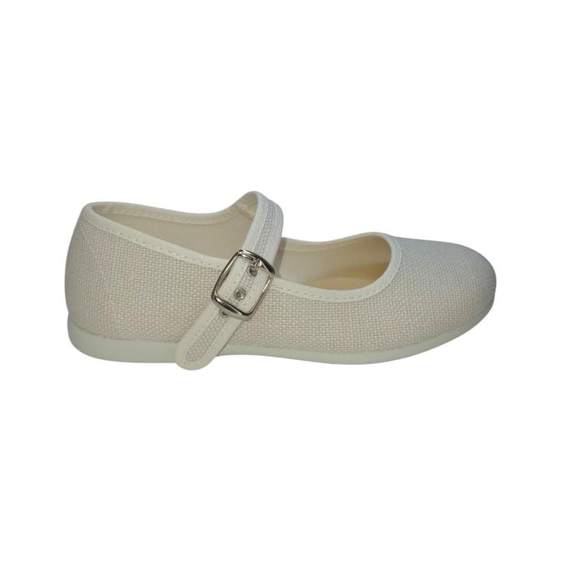 MERCEDITAS HEBILLA LINO BLANCO